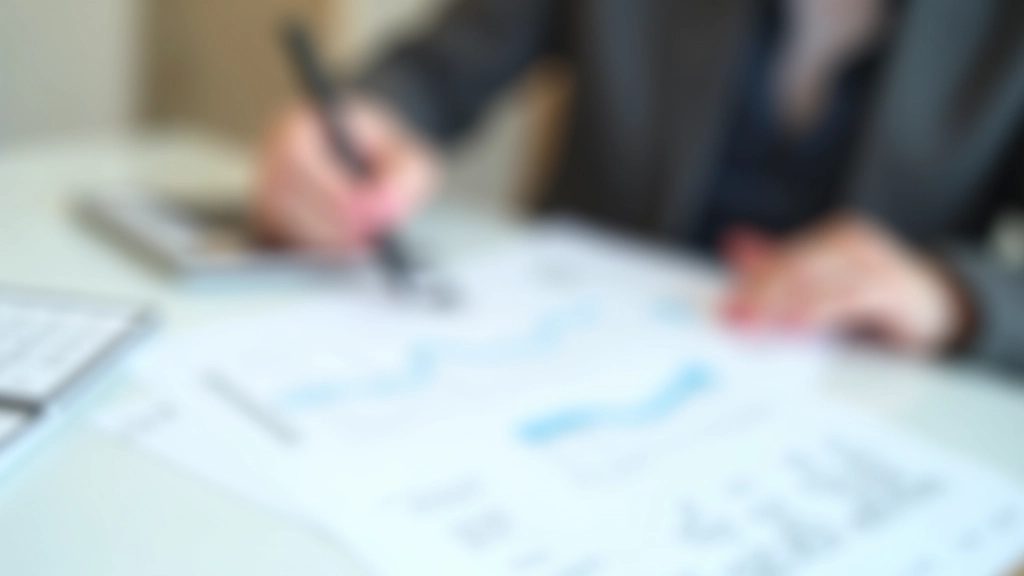 Vergleichstabelle auf Papier mit verschiedenen Zinssätzen, Taschenrechner und Stift auf Schreibtisch, detaillierte Analyse